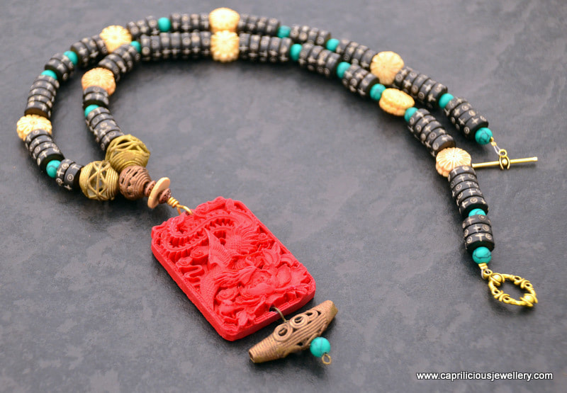 Li Chi, a Cinnabar Necklace by Caprilicious Jewellery - Caprilicious ...